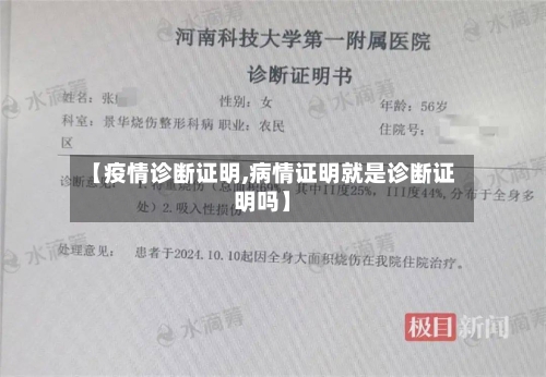 【疫情诊断证明,病情证明就是诊断证明吗】-第2张图片