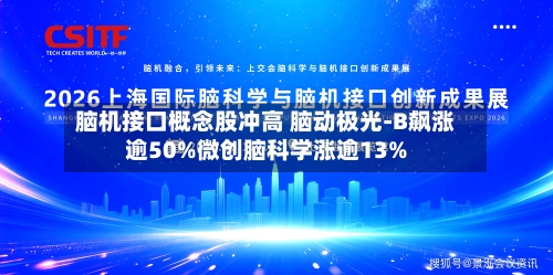 脑机接口概念股冲高 脑动极光-B飙涨逾50%微创脑科学涨逾13%